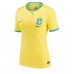 Tanie Strój piłkarski Brazylia Koszulka Podstawowej dla damskie MŚ 2022 Krótkie Rękawy